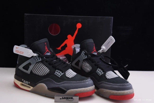 Cheap Retro Jordan CV9388-001 Off White x 4 Bred Air 0818